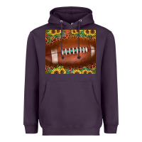 Football Leopard Turquoise Sunflower Heavyweight Hoodie | Teevron