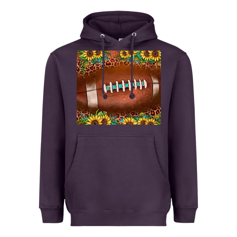 Football Leopard Turquoise Sunflower Heavyweight Hoodie by JahusDesignShop | Teevron