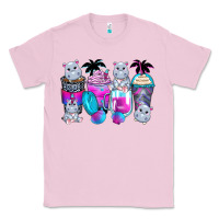 Bubblegum Pink hippopotamus coffee cups Classic Tee - Zillion Design Studio