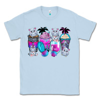 Dusty Blue hippopotamus coffee cups Classic Tee - Zillion Design Studio