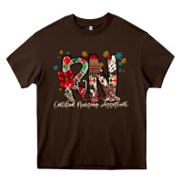Chocolate Brown RN Licensed Practical Nurse Heavy Core Tee - CowhideDigitalArt