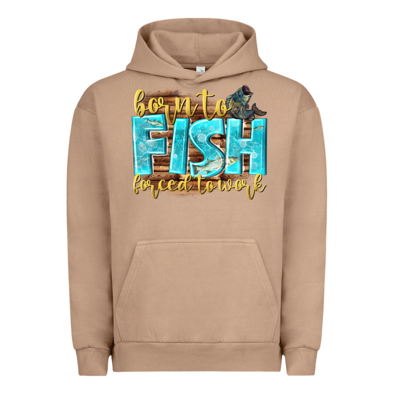 Born To Fish Forced To Work Urban Hoodie by NancyCooperArtShop | Teevron