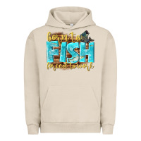 Pigment French Oak born to fish forced to work Urban Hoodie - NancyCooperArtShop