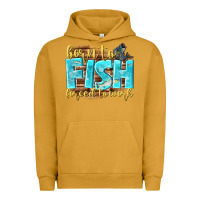 Pigment Peanut Butter born to fish forced to work Urban Hoodie - NancyCooperArtShop