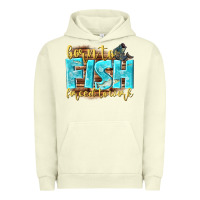 Pigment Pistachio born to fish forced to work Urban Hoodie - NancyCooperArtShop