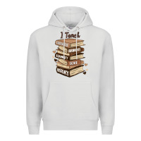 Dove Grey i teach strength bravery equality love history Premium Hoodie - MaliasSmallBusiness