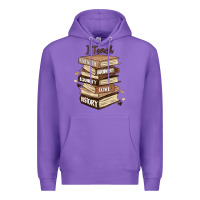 Purple i teach strength bravery equality love history Premium Hoodie - MaliasSmallBusiness