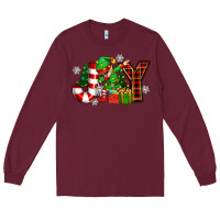 Burgundy christmas joy elf Long Sleeve Tee - Zillion Design Studio