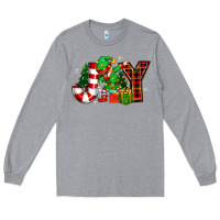 Heather Grey christmas joy elf Long Sleeve Tee - Zillion Design Studio