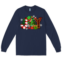 Navy christmas joy elf Long Sleeve Tee - Zillion Design Studio