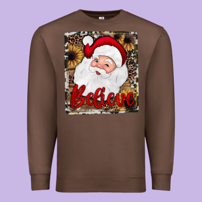 Believe Santa Premium Sweatshirt Designed By Jahusdesignshop