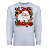 Heather Grey believe santa Premium Sweatshirt - JahusDesignShop