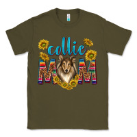 Army Green western collie mom Classic Tee - texasbilliewilder