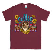Burgundy western collie mom Classic Tee - texasbilliewilder