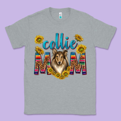 Western Collie Mom Classic Tee Designed By Texasbilliewilder