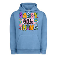 Pigment Pebble Blue sassy little thing Urban Hoodie - MaliasSmallBusiness