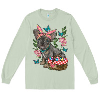 Matcha easter french bulldog Long Sleeve Tee - RanaPortraitStore