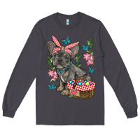 Smoke easter french bulldog Long Sleeve Tee - RanaPortraitStore
