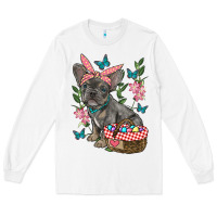 White easter french bulldog Long Sleeve Tee - RanaPortraitStore