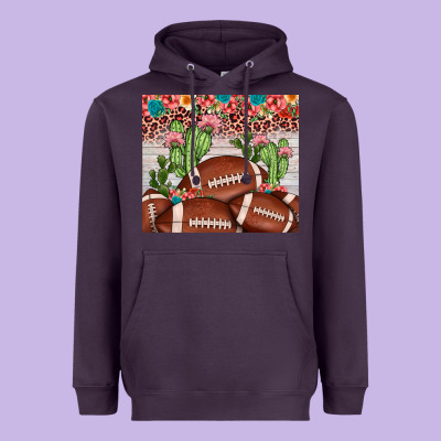 Football Leopard Cactus Heavyweight Hoodie Designed By Jahusdesignshop