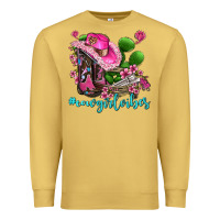 Antique Gold cowgirl vibes with boots and gun Premium Sweatshirt - AdoDesignShop