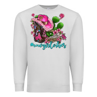 Dove Grey cowgirl vibes with boots and gun Premium Sweatshirt - AdoDesignShop