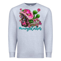 Heather Grey cowgirl vibes with boots and gun Premium Sweatshirt - AdoDesignShop