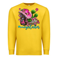 Lemon cowgirl vibes with boots and gun Premium Sweatshirt - AdoDesignShop