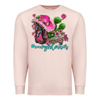 Pale Pink cowgirl vibes with boots and gun Premium Sweatshirt - AdoDesignShop