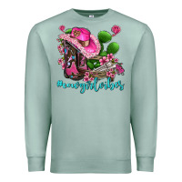 Seafoam cowgirl vibes with boots and gun Premium Sweatshirt - AdoDesignShop