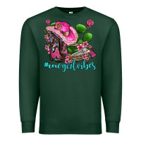 Sports Green cowgirl vibes with boots and gun Premium Sweatshirt - AdoDesignShop