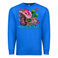 True Royal cowgirl vibes with boots and gun Premium Sweatshirt - AdoDesignShop