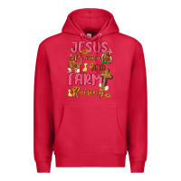 Cardinal jesus praising and farm raising Premium Hoodie - MaliasSmallBusiness