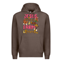 Coffee jesus praising and farm raising Premium Hoodie - MaliasSmallBusiness