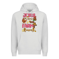 Dove Grey jesus praising and farm raising Premium Hoodie - MaliasSmallBusiness