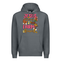 Rock jesus praising and farm raising Premium Hoodie - MaliasSmallBusiness