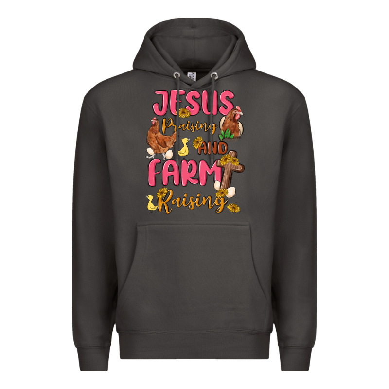 Jesus Praising And Farm Raising Premium Hoodie by MaliasSmallBusiness | Teevron