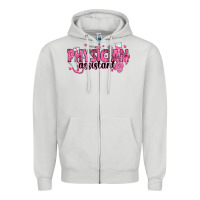 Dove Grey breast cancer physician Zipper Hoodie - texasbilliewilder