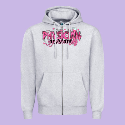 Breast Cancer Physician Zipper Hoodie Designed By Texasbilliewilder