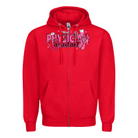 Red breast cancer physician Zipper Hoodie - texasbilliewilder