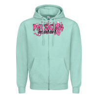 Seafoam breast cancer physician Zipper Hoodie - texasbilliewilder