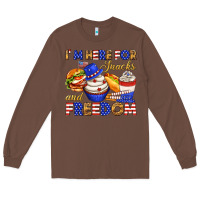 Chestnut i m here for snacks and freedom Long Sleeve Tee - texasbilliewilder
