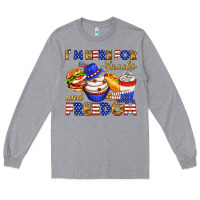 Heather Grey i m here for snacks and freedom Long Sleeve Tee - texasbilliewilder