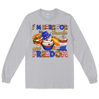 Moon Dust i m here for snacks and freedom Long Sleeve Tee - texasbilliewilder