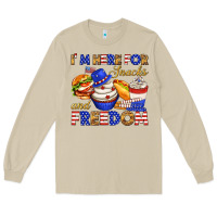 Mushroom i m here for snacks and freedom Long Sleeve Tee - texasbilliewilder
