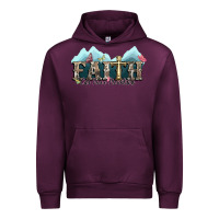 Mauve Wine faith can move mountains cross Urban Hoodie - NancyCooperArtShop