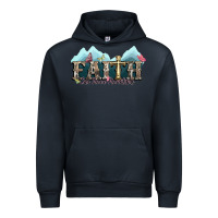 Navy faith can move mountains cross Urban Hoodie - NancyCooperArtShop