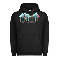 Pigment Black faith can move mountains cross Urban Hoodie - NancyCooperArtShop