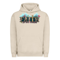 Pigment French Oak faith can move mountains cross Urban Hoodie - NancyCooperArtShop