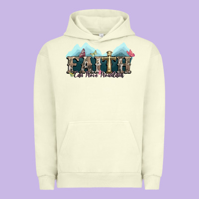 Faith Can Move Mountains Cross Urban Hoodie Designed By Nancycooperartshop